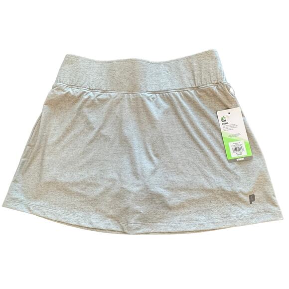New ~ PRINCE ~  Women's Light Heather Gray Match Knit Skort Size M - Picture 3 of 9